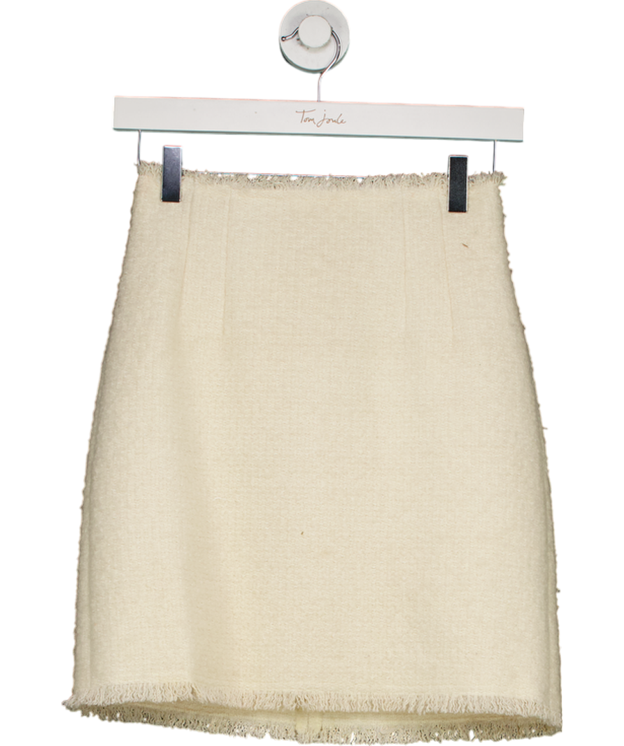 Club Monaco Cream Wool Mini Skirt UK XS