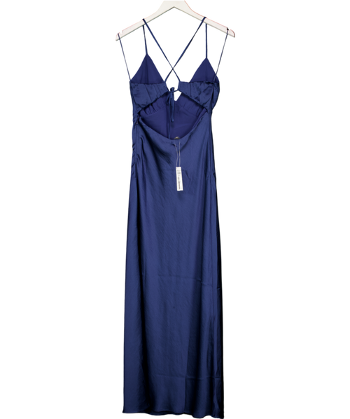 Abercrombie & Fitch Blue The A&f Julia Slip Tie-back Maxi Dress UK S