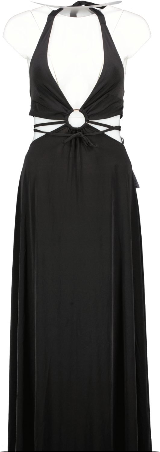 Nadine Merabi Black Kyla Maxi Dress UK S