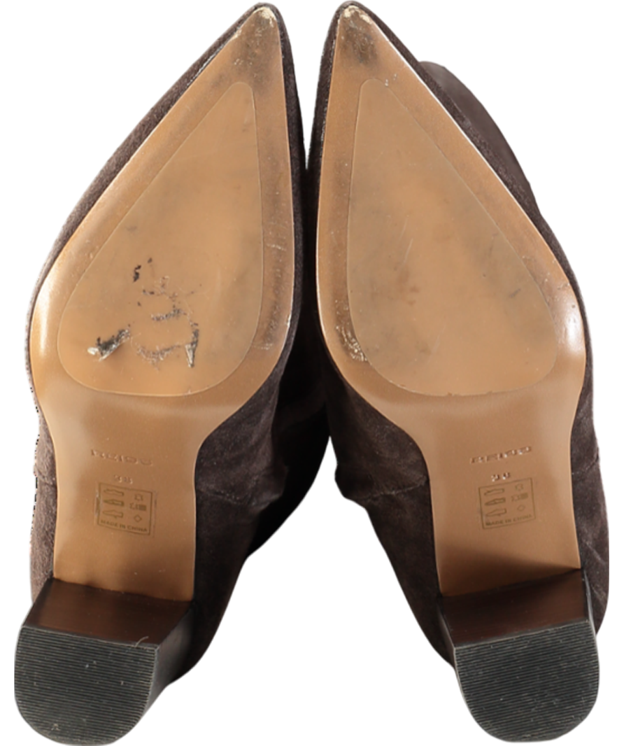 REISS Brown Bianca Block Heeled Knee Boot UK 5 EU 38 👠