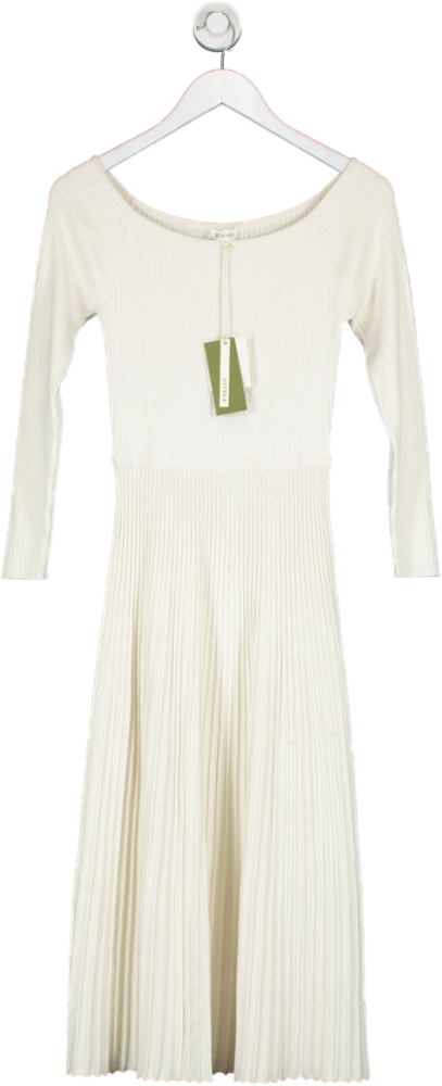 lilysilk Cream The Vivi Knit Dress UK S