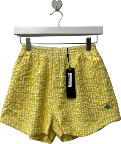 The Couture Club Yellow Gingham Shorts UK 8