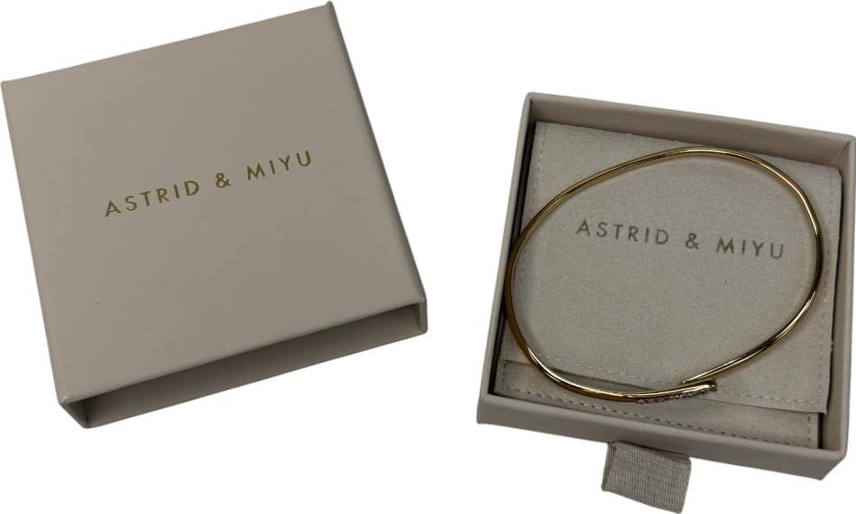 Astrid & Miyu Metallic Orbit 18k Gold Crystal Cuff