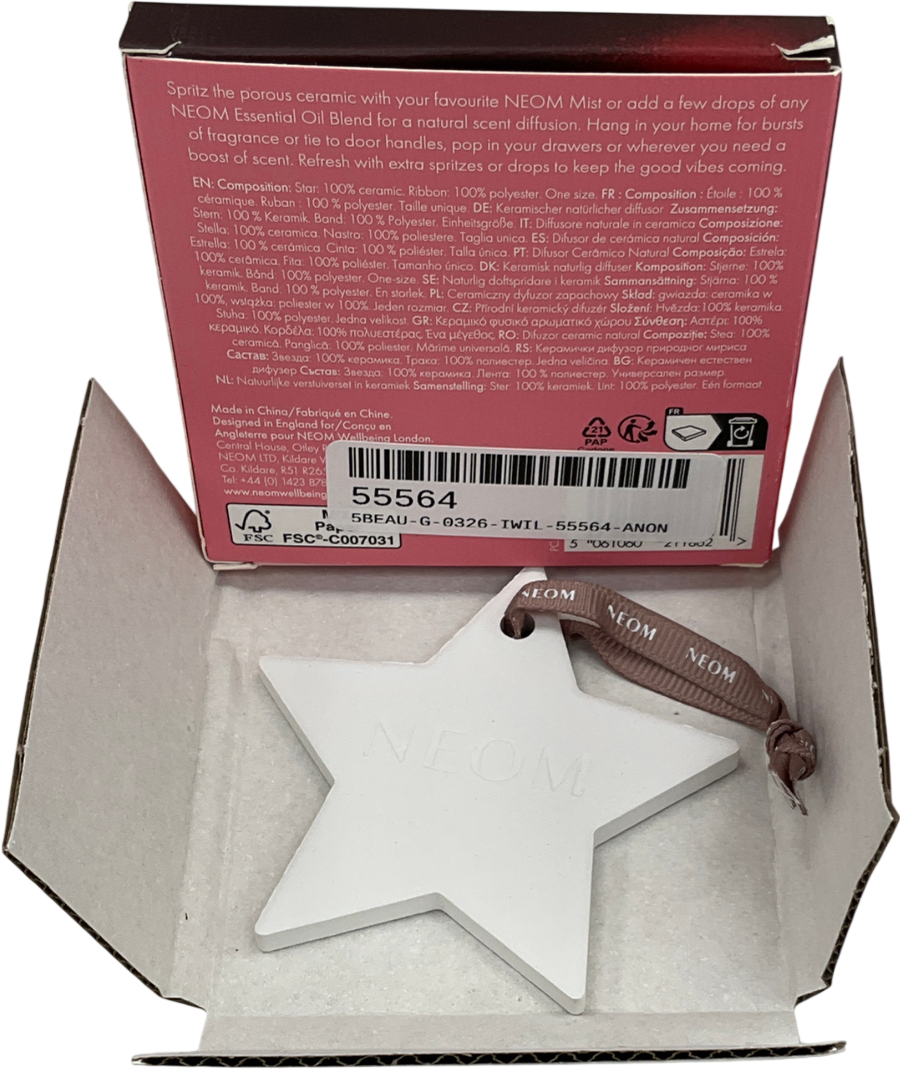 NEOM White Wellbeing Ceramic Star Natural Diffuser One Size