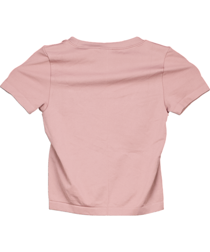 gymshark Pink Soft Sculpt Midi T-shirt UK XS