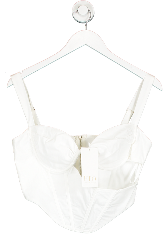 from the offset White Elena Corset Top UK M