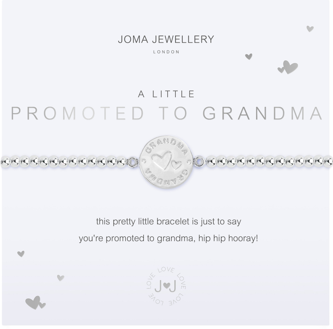 Joma Jewellery Silver A Little 'promoted To Grandma' Bracelet One Size