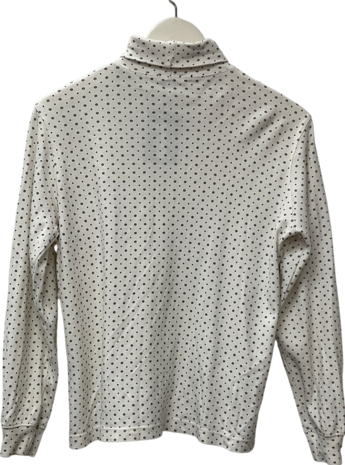 one up golf White High Neck Long Sleeved T-shirt UK S