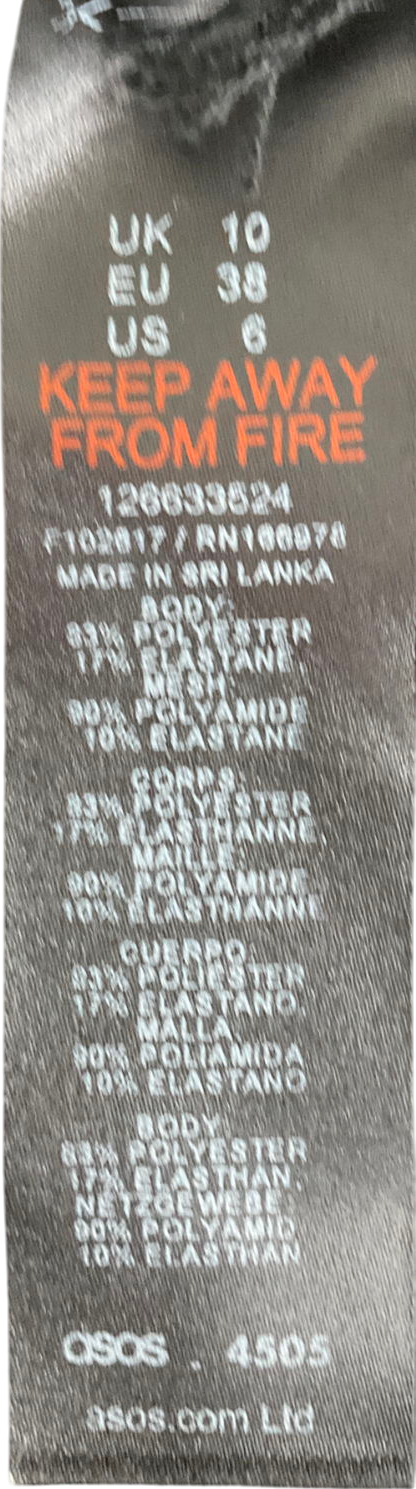 ASOS Black Icon 8 Inch Soft Touch Legging Short UK 10