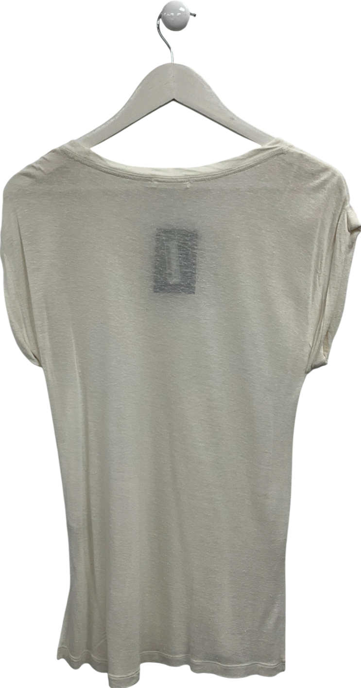 cos Cream Lightweight Oversized Tshirt UK S