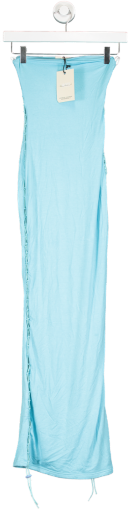 Mars the Label Blue The Lace Up Maxi Dress UK 6