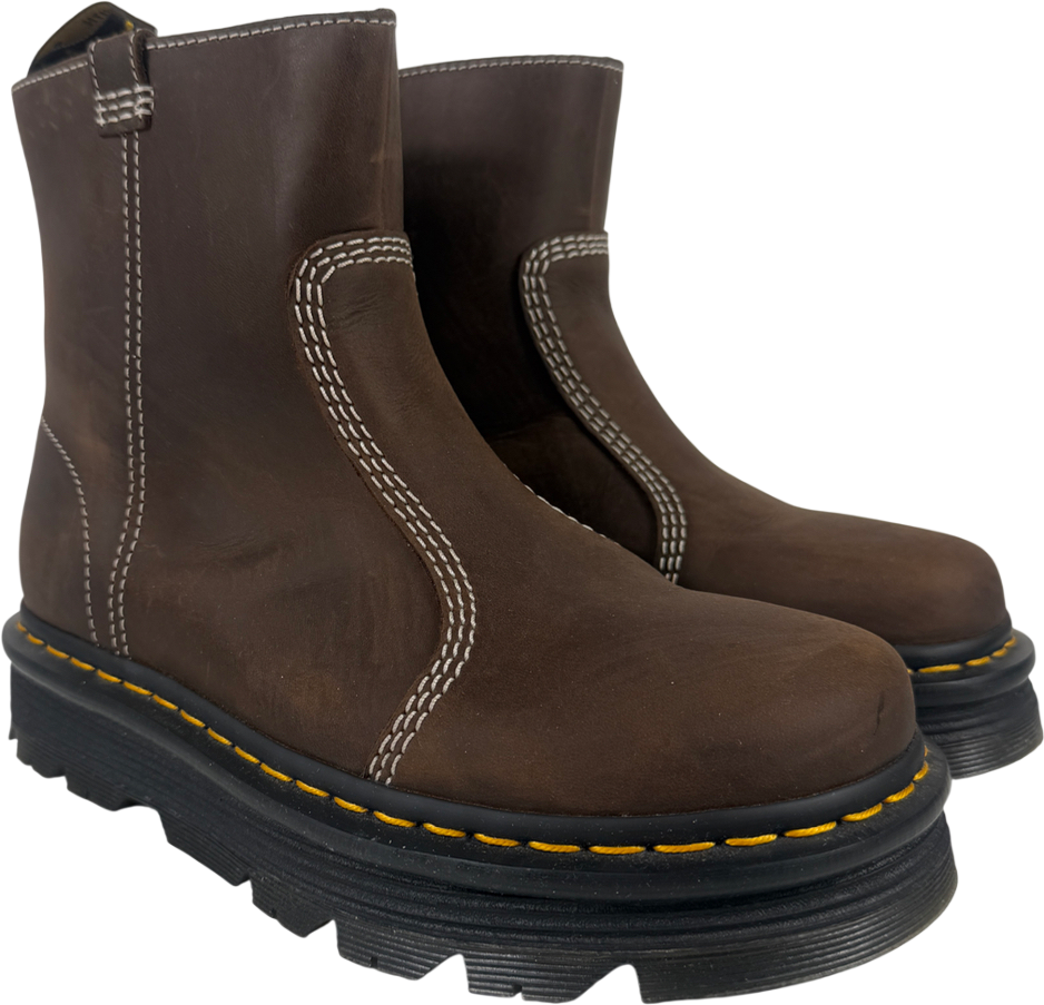 Dr Martens Brown Zebzag Rigger Boots UK 6.5 EU 40.5