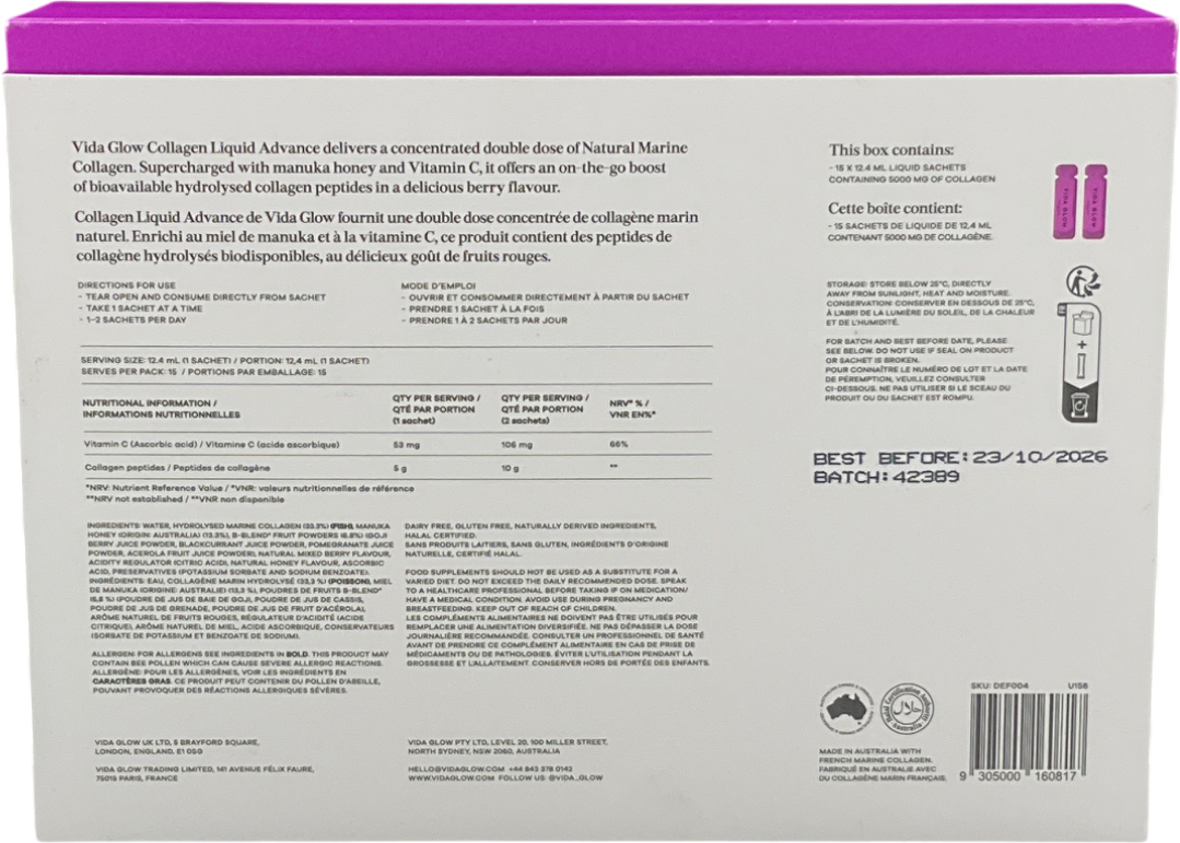 Vida Glow Collagen Liquid Advance 15x12.4ml