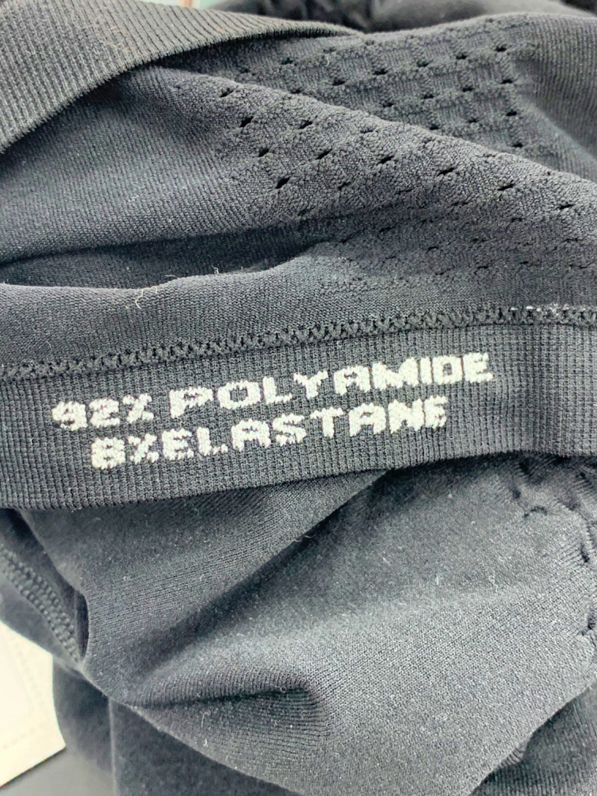 Sefi Black Waffle Raglan Top UK M