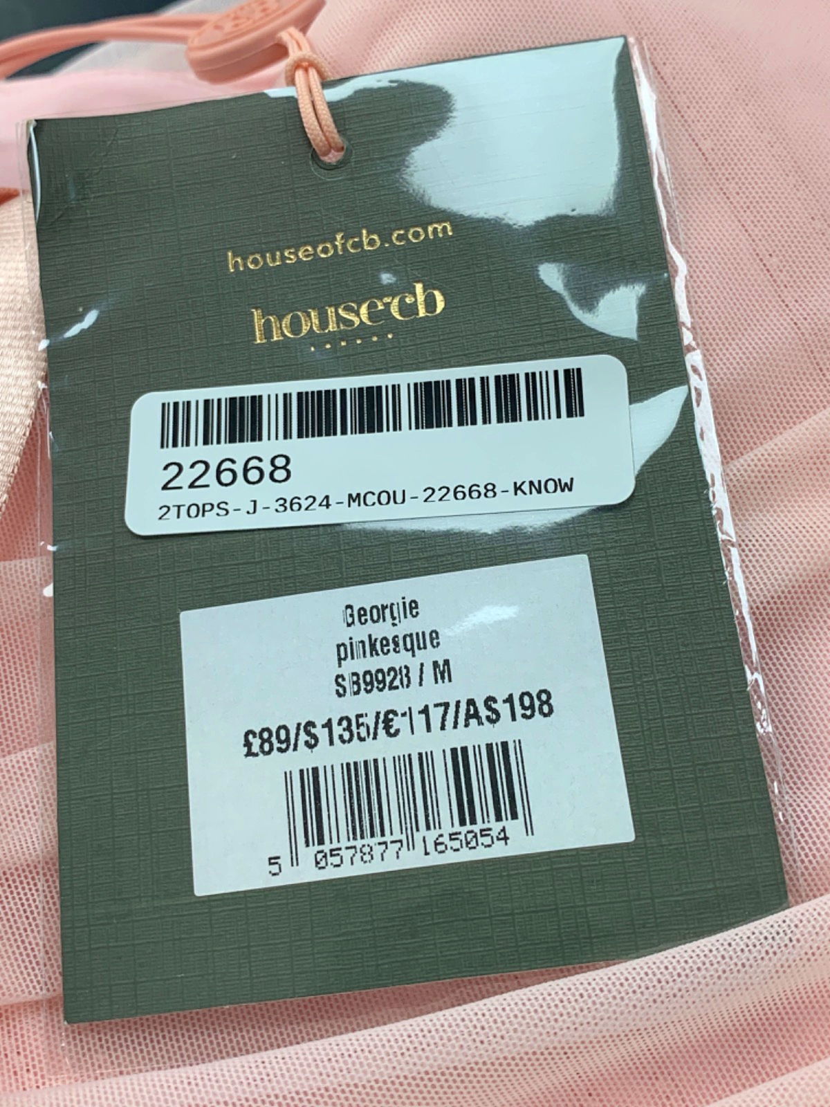 House of CB Pinkesque Georgie Corset Top UK M