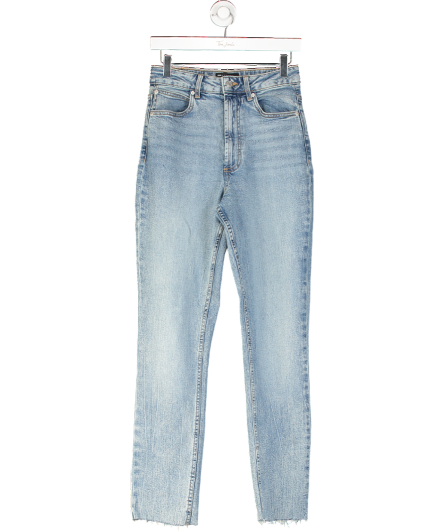 ASOS Blue Design High Rise Tapered Slim Jeans - Tall W26