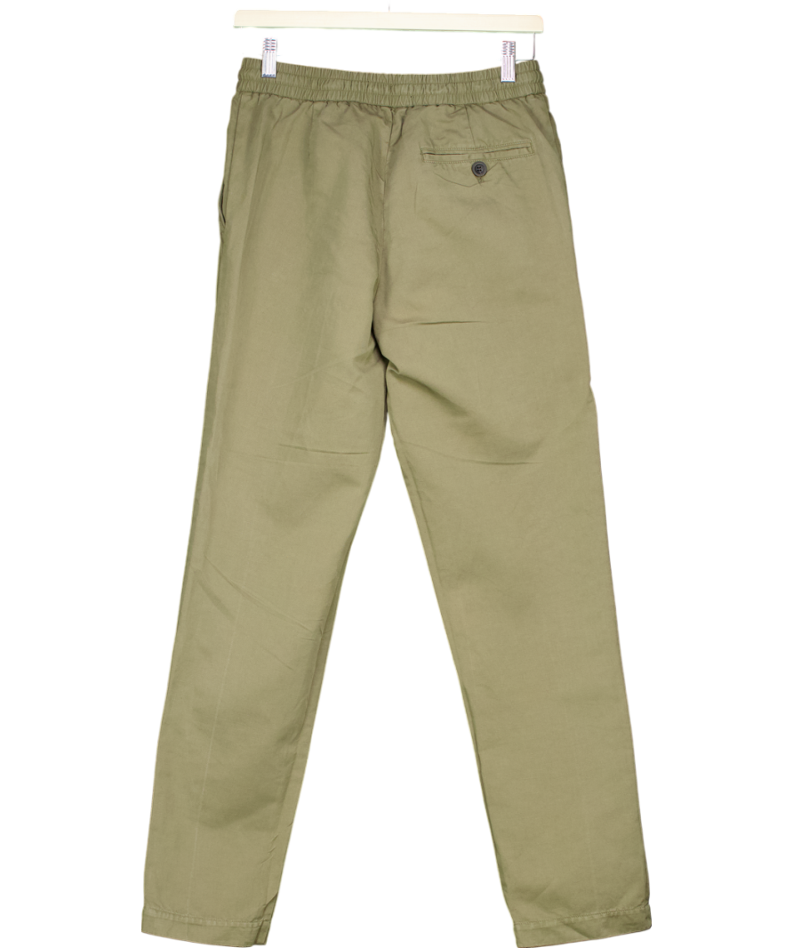 Mr P Green James Straight-leg Cotton And Linen-blend Twill Drawstring Trousers W30