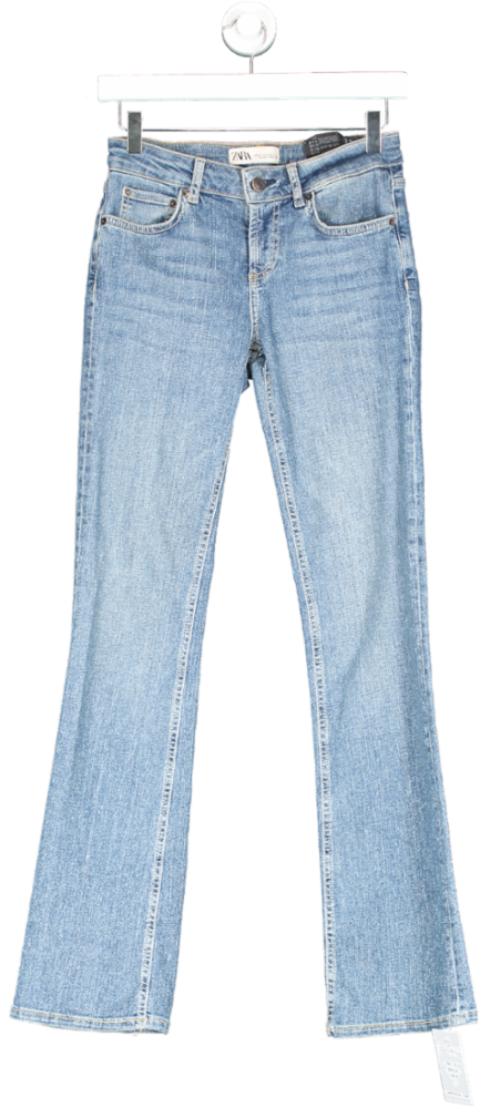 ZARA Blue Low Rise Bootcut Jeans UK 6