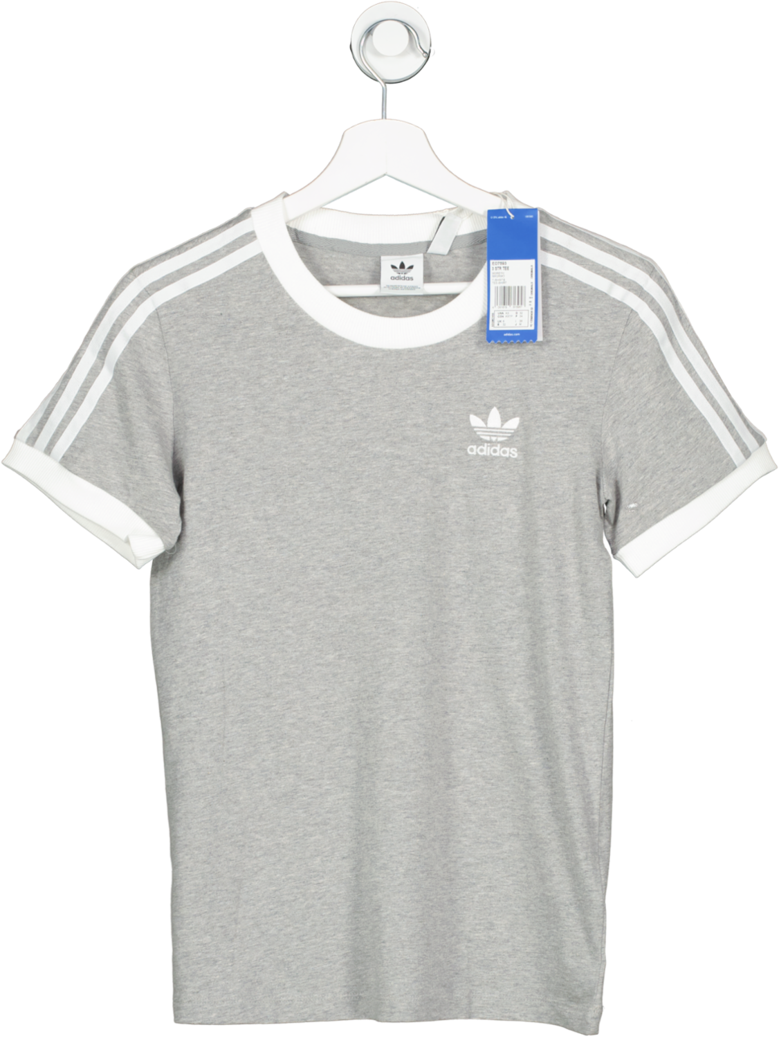 adidas Grey Adicolor Classic 3-stripes T-shirt BNWT UK XS