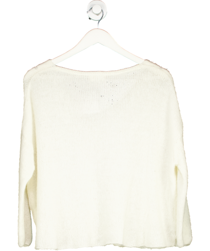 American Vintage White East V Neck Knit Jumper UK XS/S