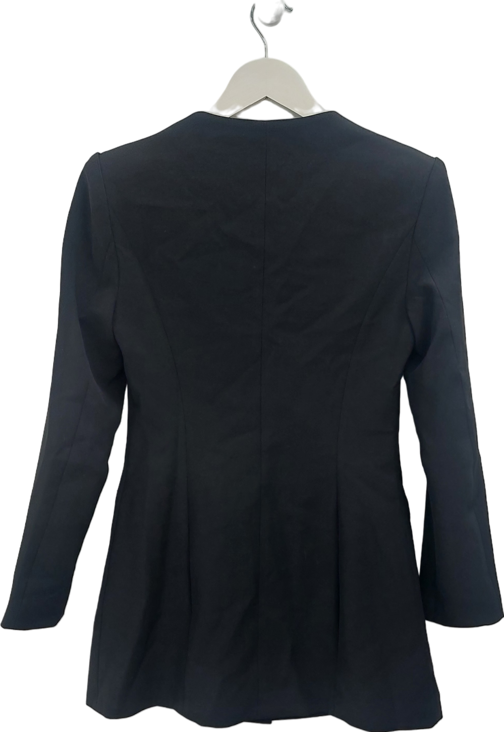 Miss Rosier Black Diamanté Embellushed Single Breasted Blazer Dress UK S