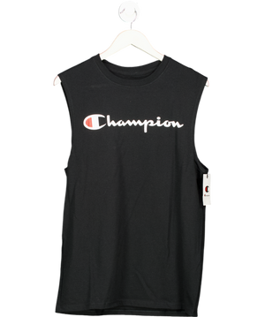 Champion Black Sleeveless Muscle Fit Top UK S