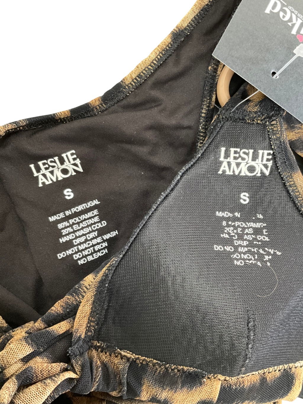 leslie amon Brown Marysa Leopard-print Bikini Set In Nylon UK S