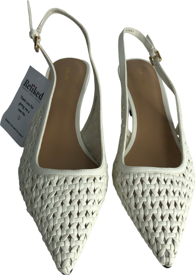 & Other Stories White Braided Leather Pumps UK 7 EU 40 👠