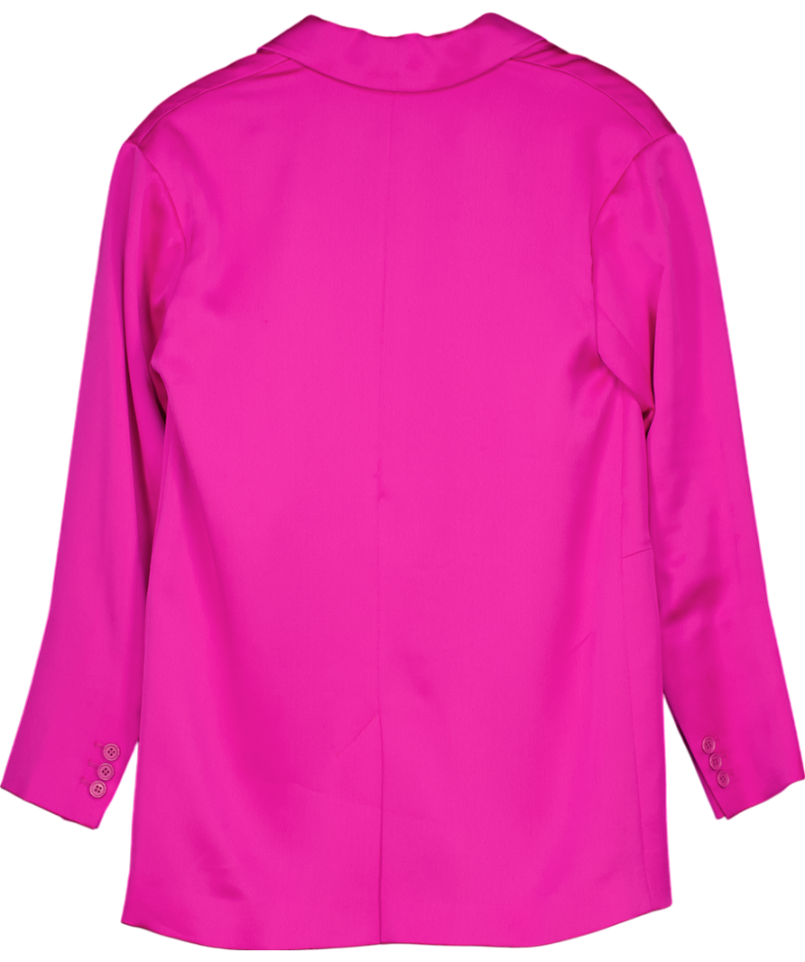 Karen Millen Pink Satin Single Breasted Blazer UK 6