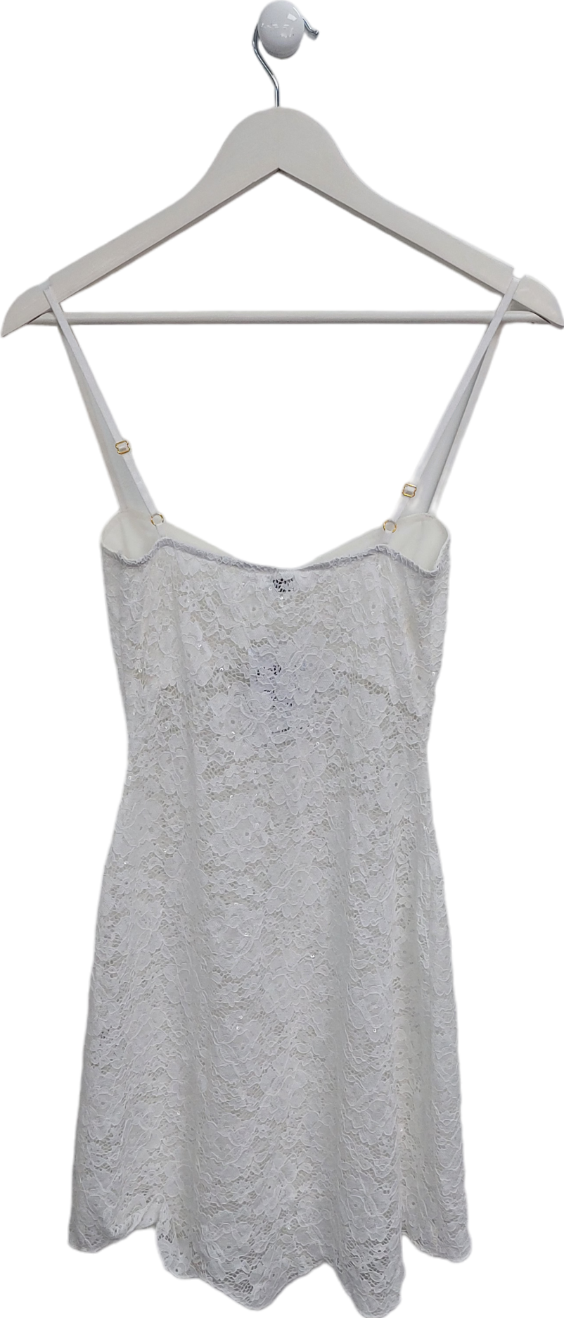 SLA the label White Sequin Lace Dress UK XS