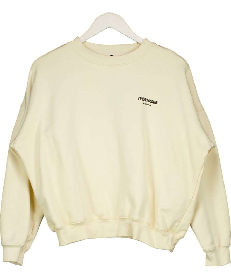 Adanola Cream Sportsclub Logo Sweatshirt UK XS