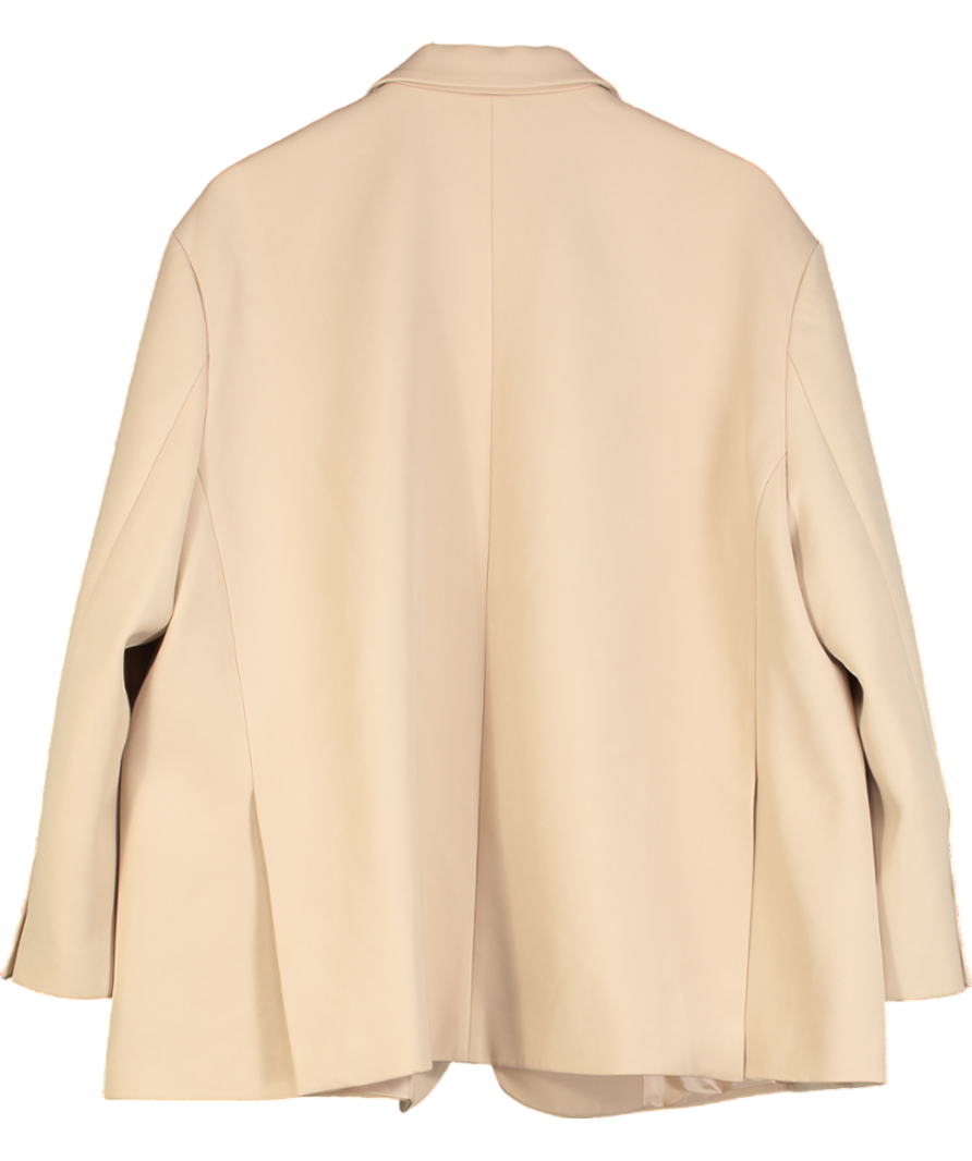 Re Ona Beige Oversized Blazer UK M