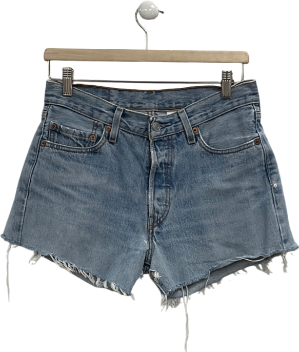 levis Blue Original High Rise Jean Shorts UK 8
