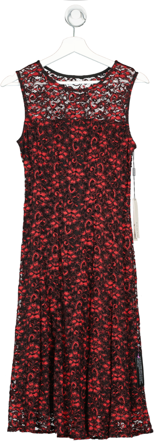 Roman Originals Red Shimmer Lace Skaterdress UK 12