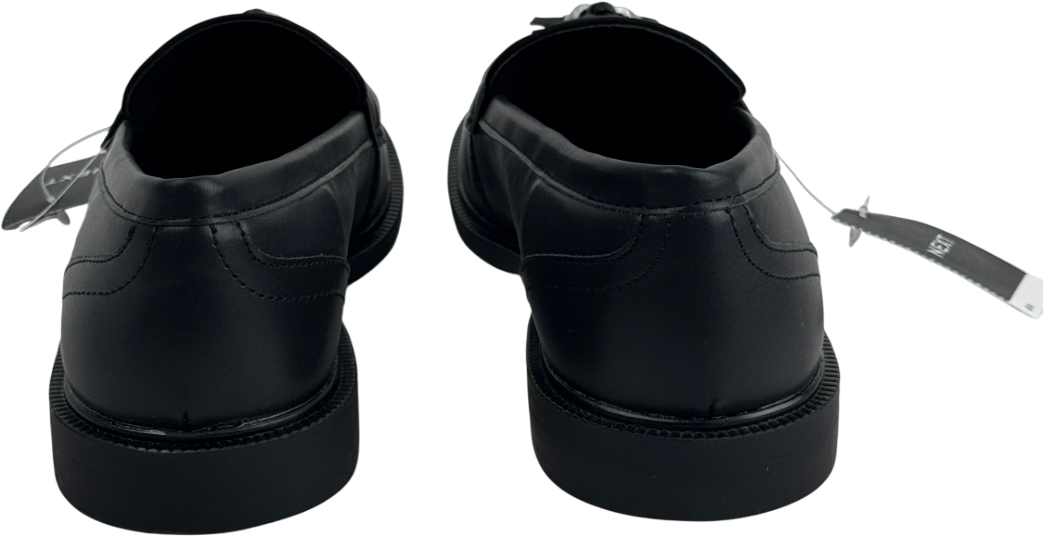 NEXT Black Forever Comfort Tassel Round Toe Loafers UK 6 EU 39 👠