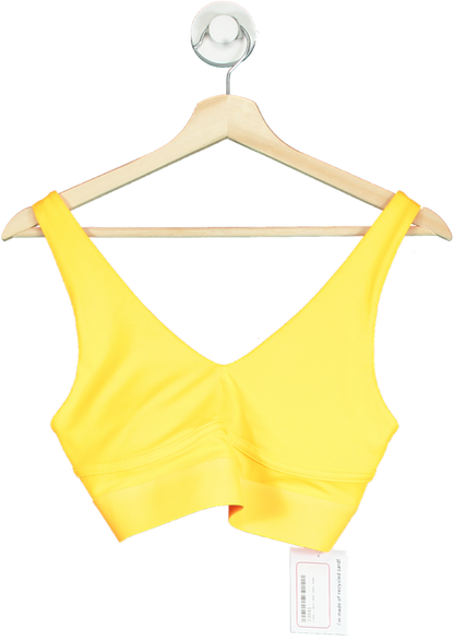 Fabletics Yellow Sports Bra UK S