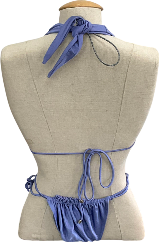 Janthee Ruched Purple Bikini UK M