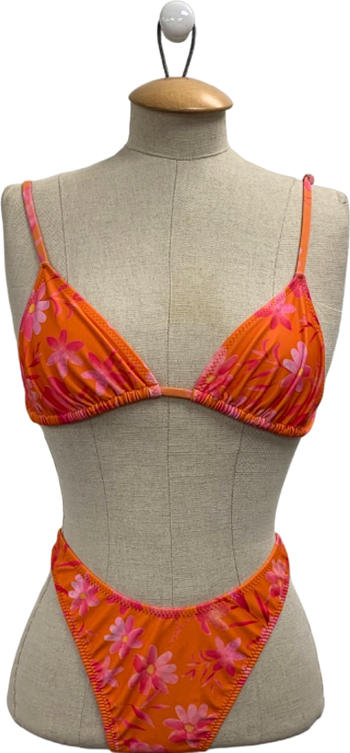 Loleia Orange Floral Bikini Set UK S/XS