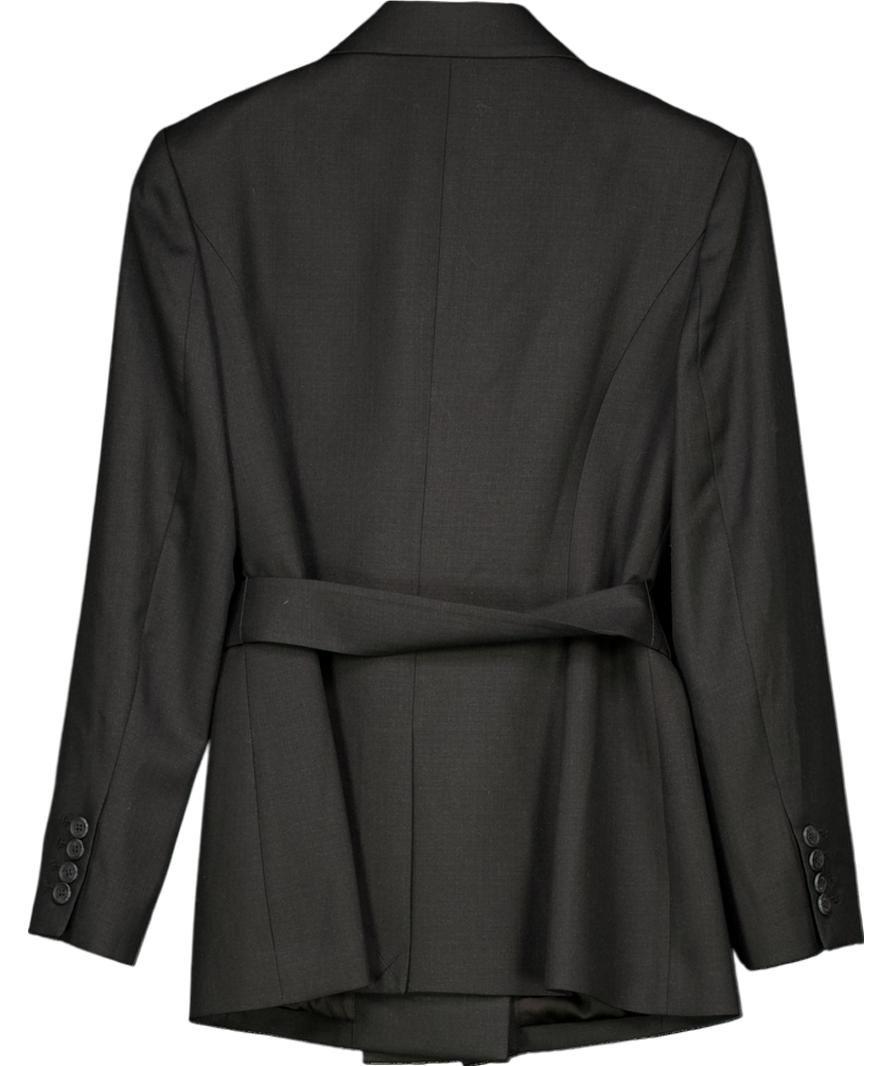 Tie For Her Black Belted Waist Blazer UK L