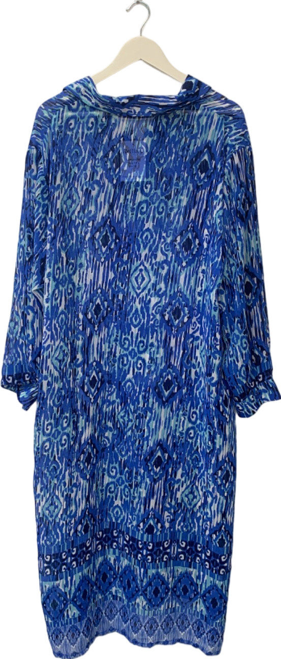 Yours Blue Patterned Dress UK XXL