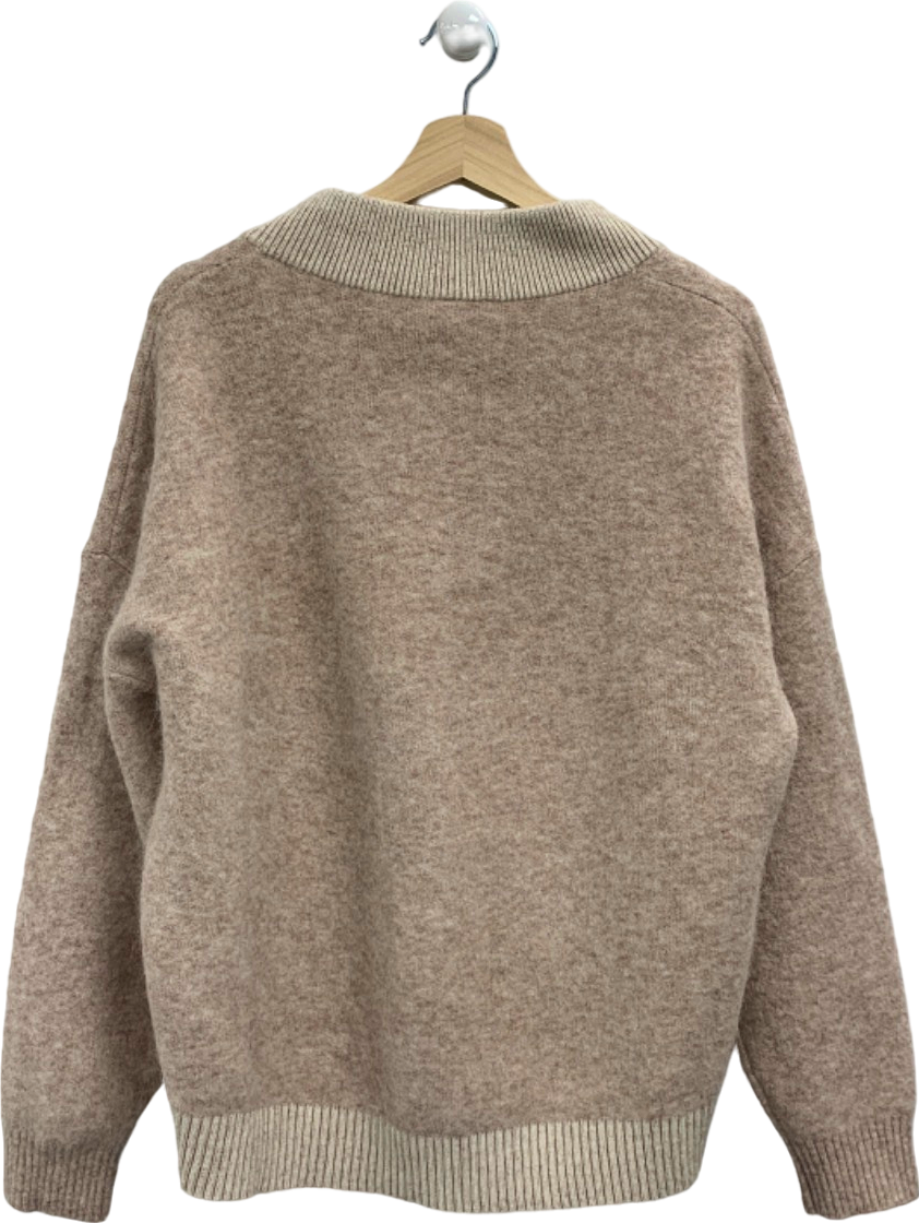 Lululemon Beige V-Neck Sweater UK M