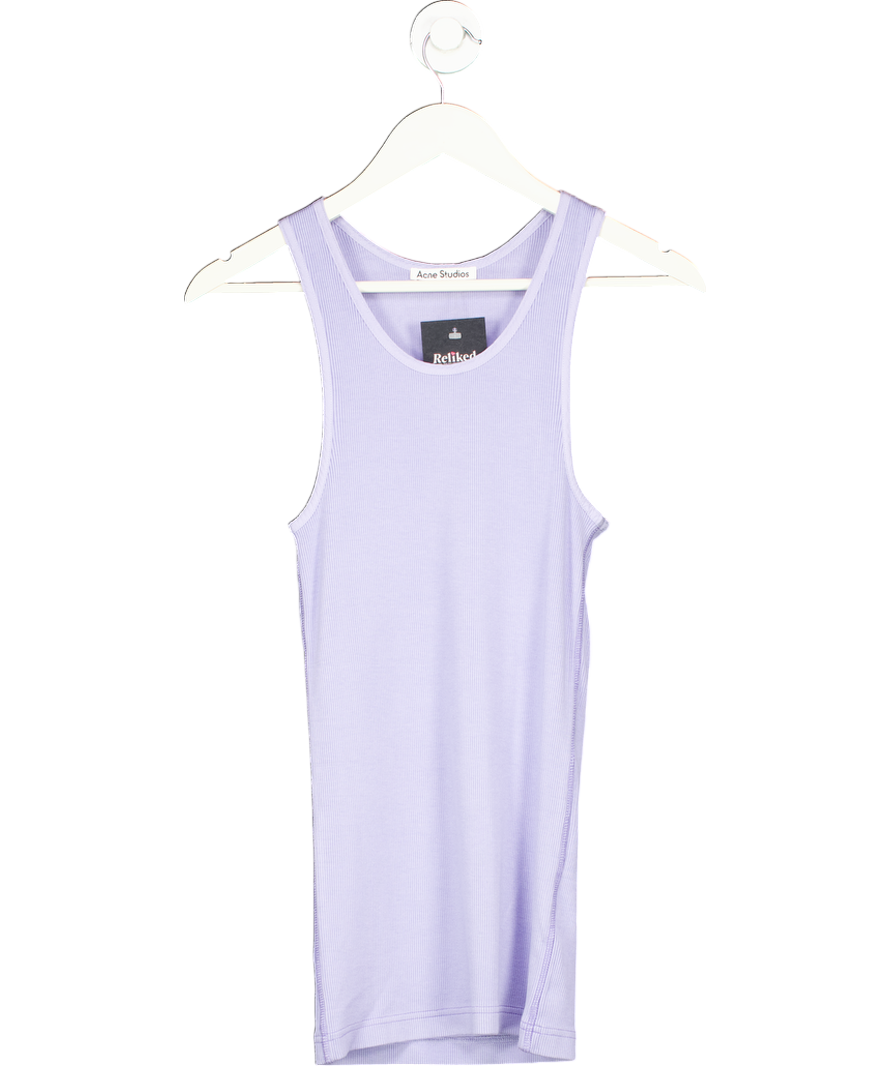 Acne Studios Lilac Ribbed Longline Tank UK XS