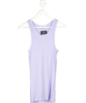 Acne Studios Lilac Ribbed Longline Tank UK XS