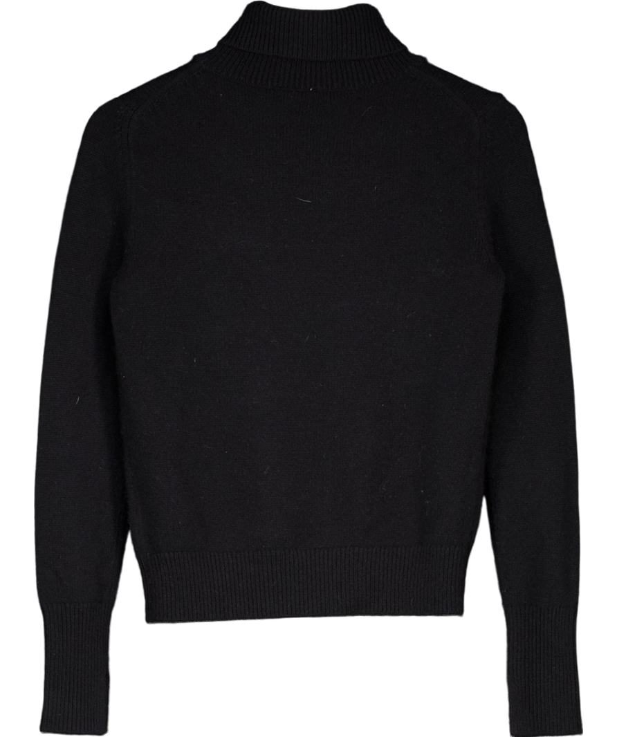 Joseph Black 100% Pure Cashmere Roll Neck Sweater UK XS
