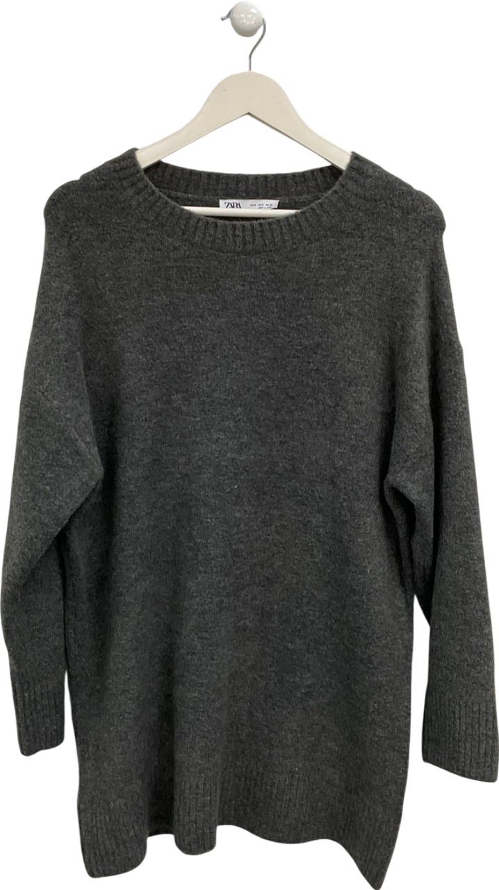 ZARA Grey Relaxed Jumper UK S