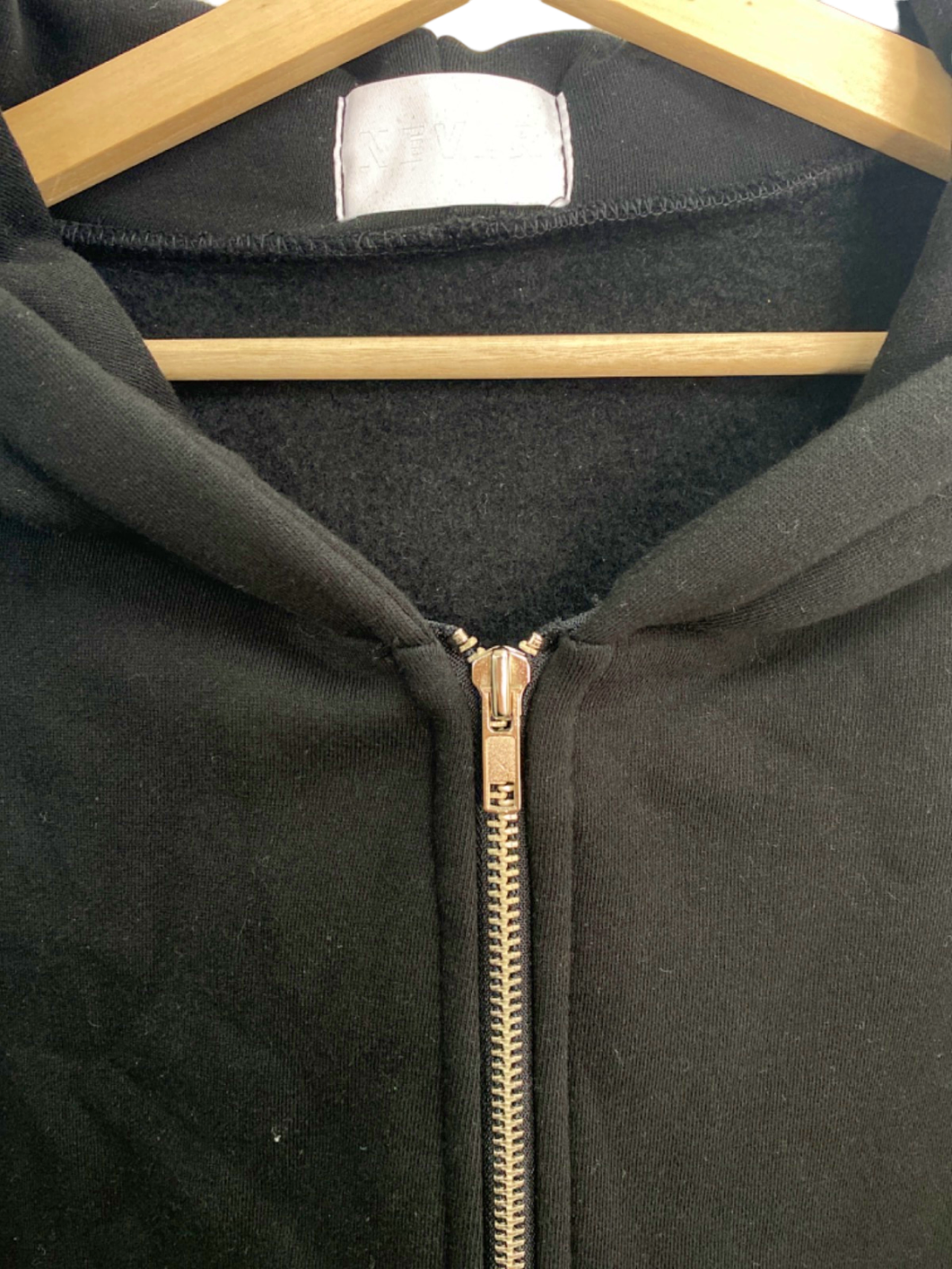 Never Black Zipped Hoodie UK Size L
