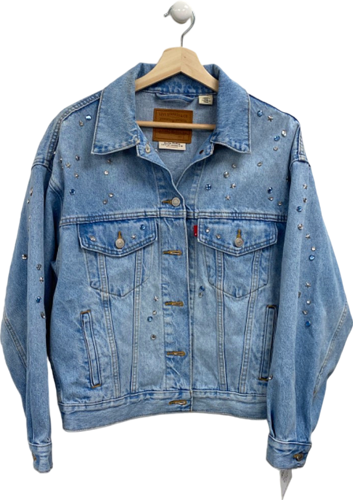 Levi’s Blue Denim Jacket with Embellishments Size UK S