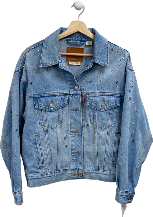 Levi’s Blue Denim Jacket with Embellishments Size UK S