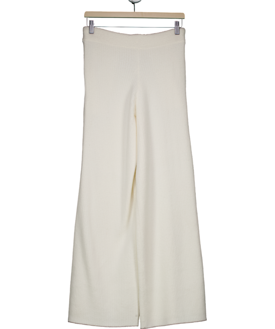 alo yoga Cream Snuggle Up High-waist Wide Leg Pants UK S