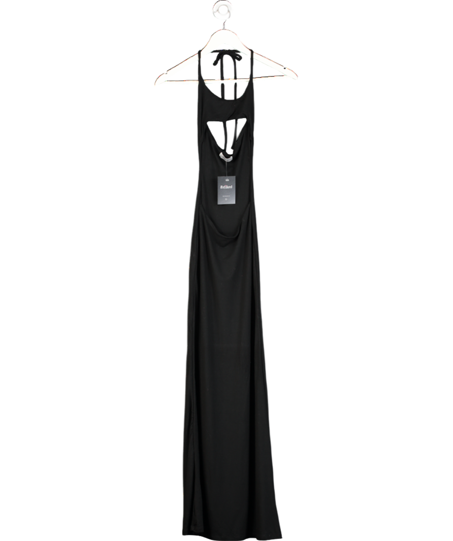 Oh Polly Black Cut Out Maxi Dress UK 6